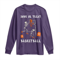Halloween Skeleton Basketball Long Sleeve Shirt Funny Basketballer Sports Player - Wonder Print Shop