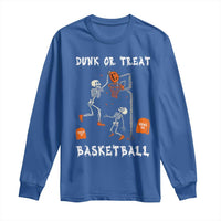 Halloween Skeleton Basketball Long Sleeve Shirt Funny Basketballer Sports Player - Wonder Print Shop