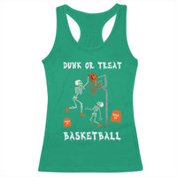 Halloween Skeleton Basketball Racerback Tank Top Funny Basketballer Sports Player - Wonder Print Shop