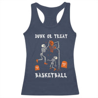 Halloween Skeleton Basketball Racerback Tank Top Funny Basketballer Sports Player - Wonder Print Shop
