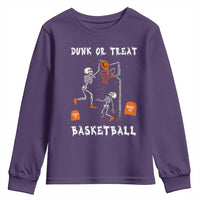 Halloween Skeleton Basketball Youth Sweatshirt Funny Basketballer Sports Player - Wonder Print Shop