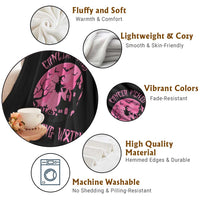 Breast Cancer Halloween Throw Blanket In October We Wear Pink Witch - Wonder Print Shop