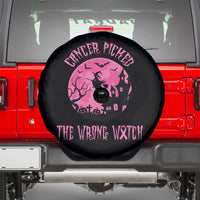 Breast Cancer Halloween Spare Tire Cover In October We Wear Pink Witch - Wonder Print Shop