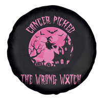 Breast Cancer Halloween Spare Tire Cover In October We Wear Pink Witch - Wonder Print Shop