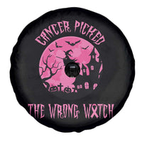 Breast Cancer Halloween Spare Tire Cover In October We Wear Pink Witch - Wonder Print Shop