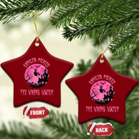 Breast Cancer Halloween Ceramic Ornament In October We Wear Pink Witch - Wonder Print Shop