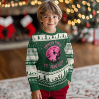 Breast Cancer Halloween Ugly Christmas Sweater In October We Wear Pink Witch - Wonder Print Shop