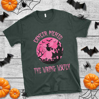 Breast Cancer Halloween T Shirt In October We Wear Pink Witch - Wonder Print Shop