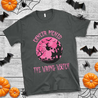 Breast Cancer Halloween T Shirt In October We Wear Pink Witch - Wonder Print Shop