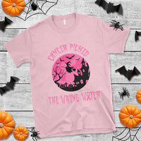 Breast Cancer Halloween T Shirt In October We Wear Pink Witch - Wonder Print Shop