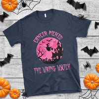 Breast Cancer Halloween T Shirt In October We Wear Pink Witch - Wonder Print Shop