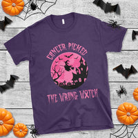 Breast Cancer Halloween T Shirt In October We Wear Pink Witch - Wonder Print Shop