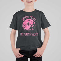 Breast Cancer Halloween T Shirt For Kid In October We Wear Pink Witch - Wonder Print Shop