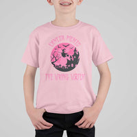 Breast Cancer Halloween T Shirt For Kid In October We Wear Pink Witch - Wonder Print Shop