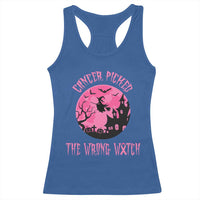 Breast Cancer Halloween Racerback Tank Top In October We Wear Pink Witch - Wonder Print Shop