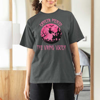 Breast Cancer Halloween T Shirt For Women In October We Wear Pink Witch - Wonder Print Shop