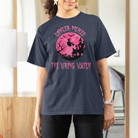 Breast Cancer Halloween T Shirt For Women In October We Wear Pink Witch - Wonder Print Shop