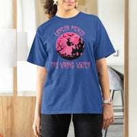 Breast Cancer Halloween T Shirt For Women In October We Wear Pink Witch - Wonder Print Shop