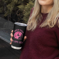 Breast Cancer Halloween Tumbler Cup In October We Wear Pink Witch - Wonder Print Shop