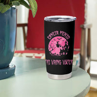 Breast Cancer Halloween Tumbler Cup In October We Wear Pink Witch - Wonder Print Shop