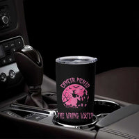 Breast Cancer Halloween Tumbler Cup In October We Wear Pink Witch - Wonder Print Shop