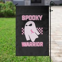 Breast Cancer Halloween Garden Flag Ghost Wear Pink Ribbon Spooky Warrior - Wonder Print Shop