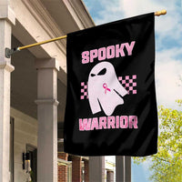 Breast Cancer Halloween Garden Flag Ghost Wear Pink Ribbon Spooky Warrior - Wonder Print Shop