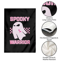 Breast Cancer Halloween Garden Flag Ghost Wear Pink Ribbon Spooky Warrior - Wonder Print Shop