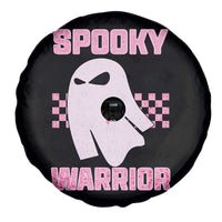 Breast Cancer Halloween Spare Tire Cover Ghost Wear Pink Ribbon Spooky Warrior - Wonder Print Shop