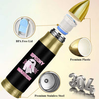 Breast Cancer Halloween Bullet Tumbler Ghost Wear Pink Ribbon Spooky Warrior - Wonder Print Shop