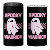 Breast Cancer Halloween 4 in 1 Can Cooler Tumbler Ghost Wear Pink Ribbon Spooky Warrior - Wonder Print Shop