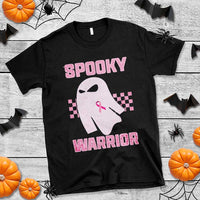 Breast Cancer Halloween T Shirt Ghost Wear Pink Ribbon Spooky Warrior - Wonder Print Shop