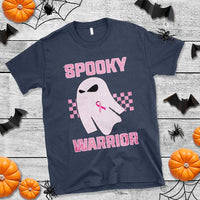 Breast Cancer Halloween T Shirt Ghost Wear Pink Ribbon Spooky Warrior - Wonder Print Shop