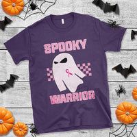 Breast Cancer Halloween T Shirt Ghost Wear Pink Ribbon Spooky Warrior - Wonder Print Shop