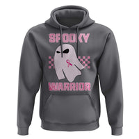 Breast Cancer Halloween Hoodie Ghost Wear Pink Ribbon Spooky Warrior - Wonder Print Shop