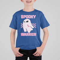 Breast Cancer Halloween T Shirt For Kid Ghost Wear Pink Ribbon Spooky Warrior - Wonder Print Shop