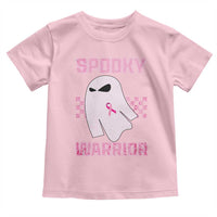 Breast Cancer Halloween Toddler T Shirt Ghost Wear Pink Ribbon Spooky Warrior - Wonder Print Shop