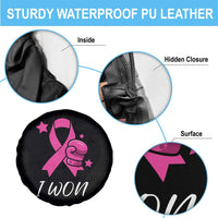 Pink Ribbon Spare Tire Cover I Won Breast Cancer Awareness - Wonder Print Shop