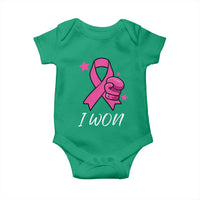 Pink Ribbon Baby Onesie I Won Breast Cancer Awareness - Wonder Print Shop