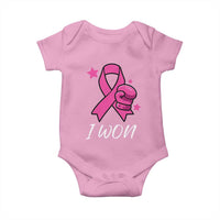 Pink Ribbon Baby Onesie I Won Breast Cancer Awareness - Wonder Print Shop