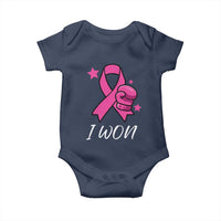 Pink Ribbon Baby Onesie I Won Breast Cancer Awareness - Wonder Print Shop