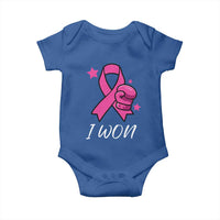 Pink Ribbon Baby Onesie I Won Breast Cancer Awareness - Wonder Print Shop
