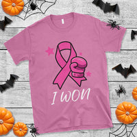 Pink Ribbon T Shirt I Won Breast Cancer Awareness - Wonder Print Shop