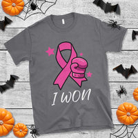 Pink Ribbon T Shirt I Won Breast Cancer Awareness - Wonder Print Shop