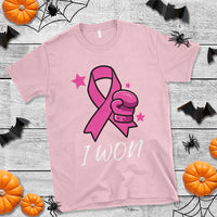 Pink Ribbon T Shirt I Won Breast Cancer Awareness - Wonder Print Shop