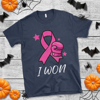 Pink Ribbon T Shirt I Won Breast Cancer Awareness - Wonder Print Shop