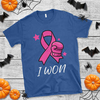 Pink Ribbon T Shirt I Won Breast Cancer Awareness - Wonder Print Shop