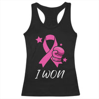 Pink Ribbon Racerback Tank Top I Won Breast Cancer Awareness - Wonder Print Shop