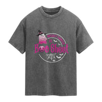 Breast Cancer Is Boo Sheet Washed Cotton T-Shirt October Ghost Pink Ribbon