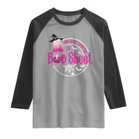 Breast Cancer Is Boo Sheet Raglan Shirt October Ghost Pink Ribbon - Wonder Print Shop
